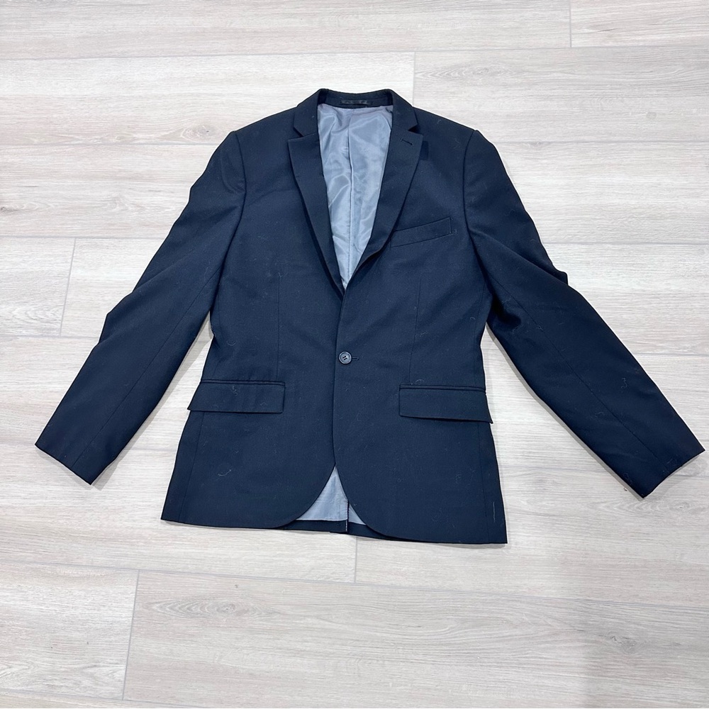 Topman Classic single breasted mens black text skinny blazer black size 38